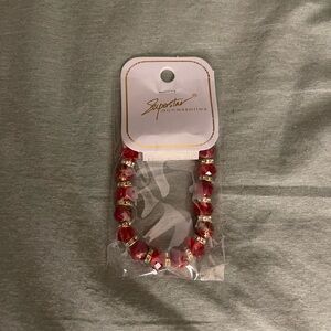 New Superstar Red Beaded Bracelet